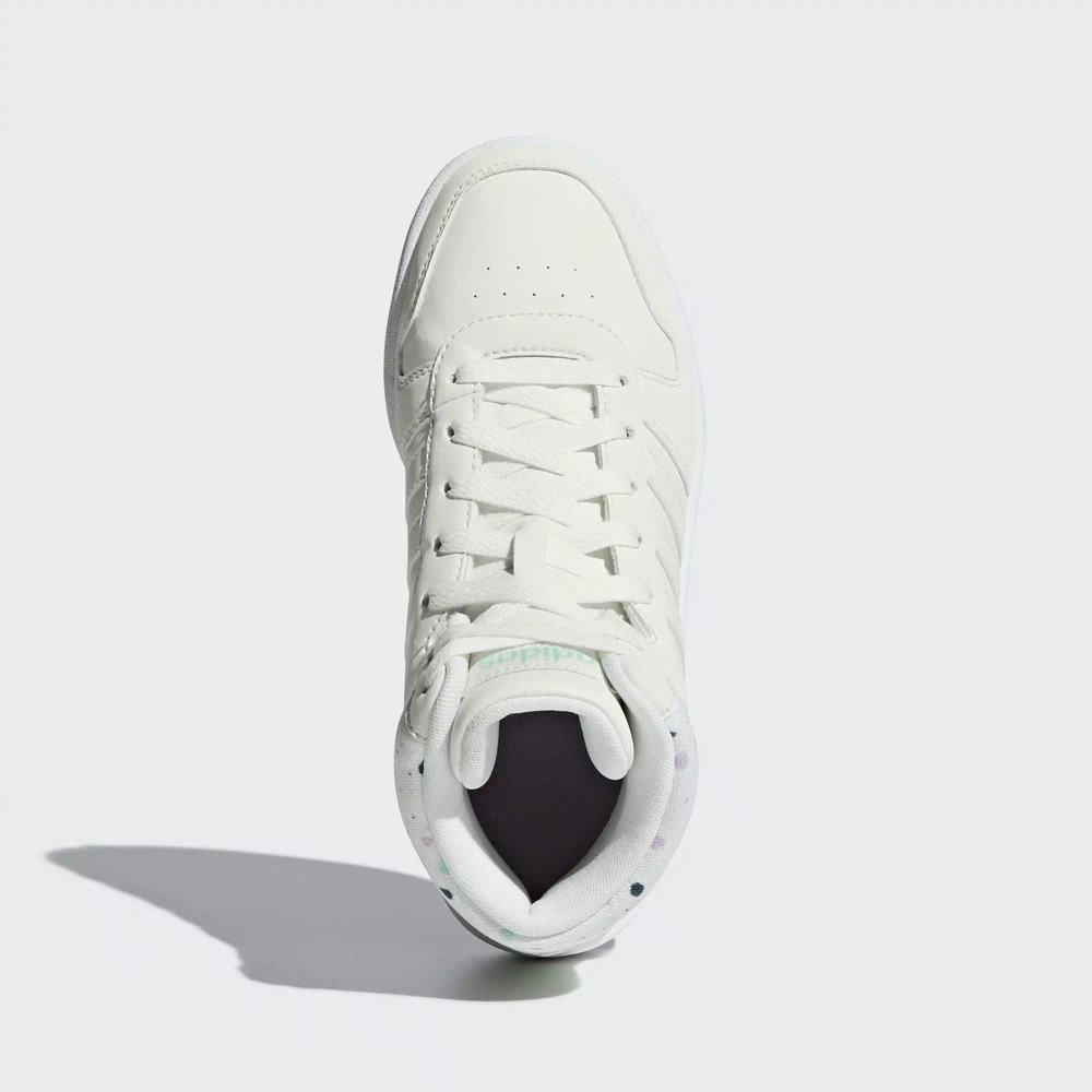 Adidas Hoops 2.0 Mid Tenis Blancos Para Niño (MX-69007)